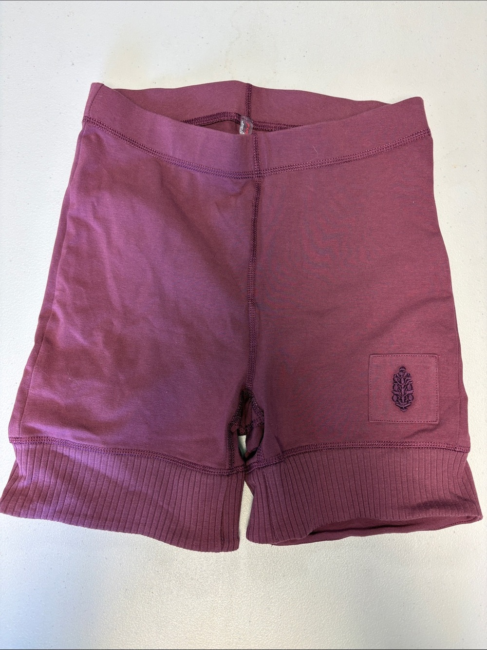 High Waisted Biker Shorts Cranberry Sz S